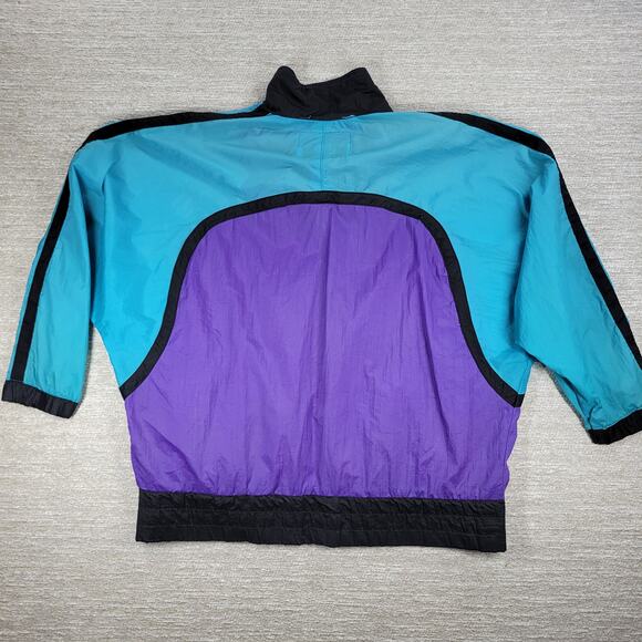 Vtg 80s Gitano Windbreaker Jacket Small Colorblock Nylon Hong Kong Retro - Picture 8 of 13